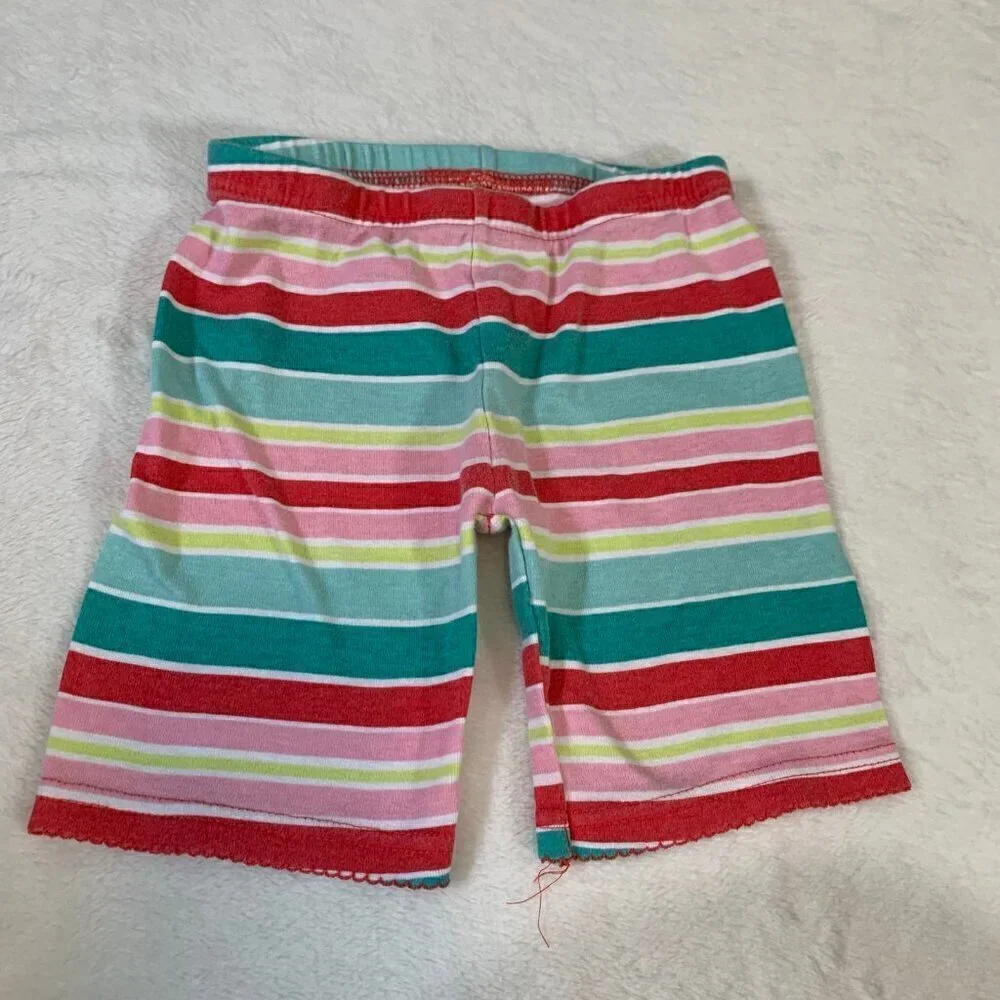5/$25 Carter's Girls 4T‎ Woke Up In Paradise Red Toucan Pajama Set Shorts